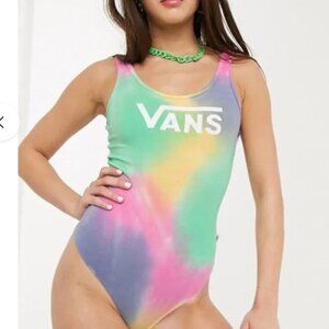 Vans, Women's Aura Tie-dye (Rainbow) Bodysuit Size L